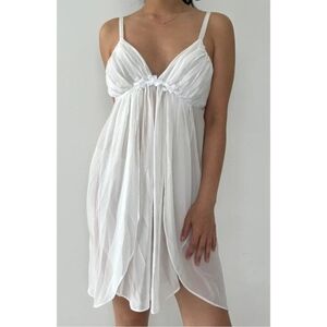 Oscar de la Renta Pink Label Powdered Babydoll Lingerie Dress - Small